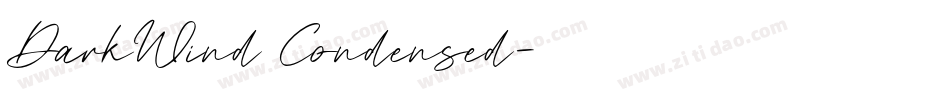 DarkWind Condensed字体转换